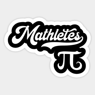 Mathletes Team Retro Baseball Style Pi Sticker